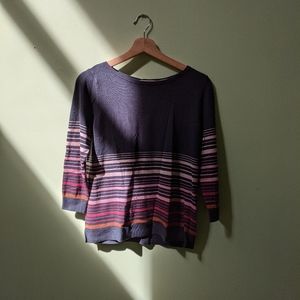Loft wool blend striped sweater